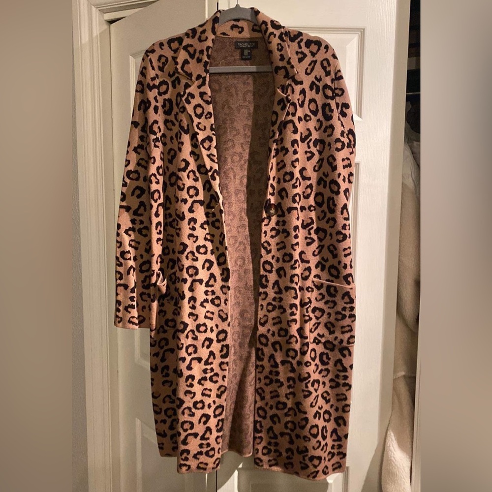 Leopard cardigan / coatigan